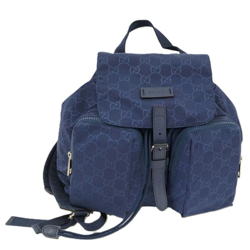 Gucci Backpack Backpack Nylon Blue - image 1